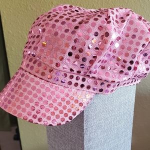 Pink Sparkle paperboy hat